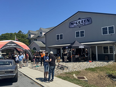 Automotive event at McQueen Classics, a Trinity Logistics customer using trusted auto transportation services.